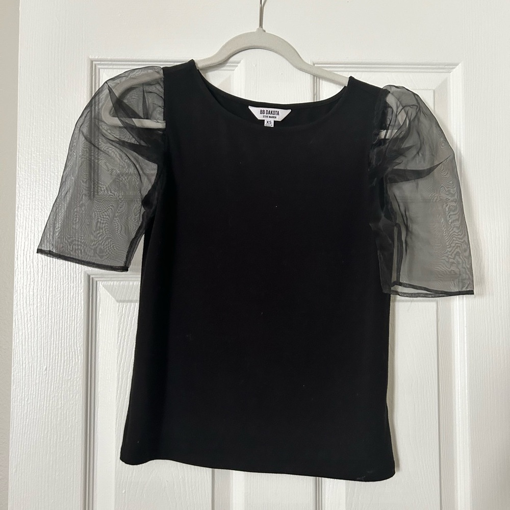 BB Dakota organza sleeve top